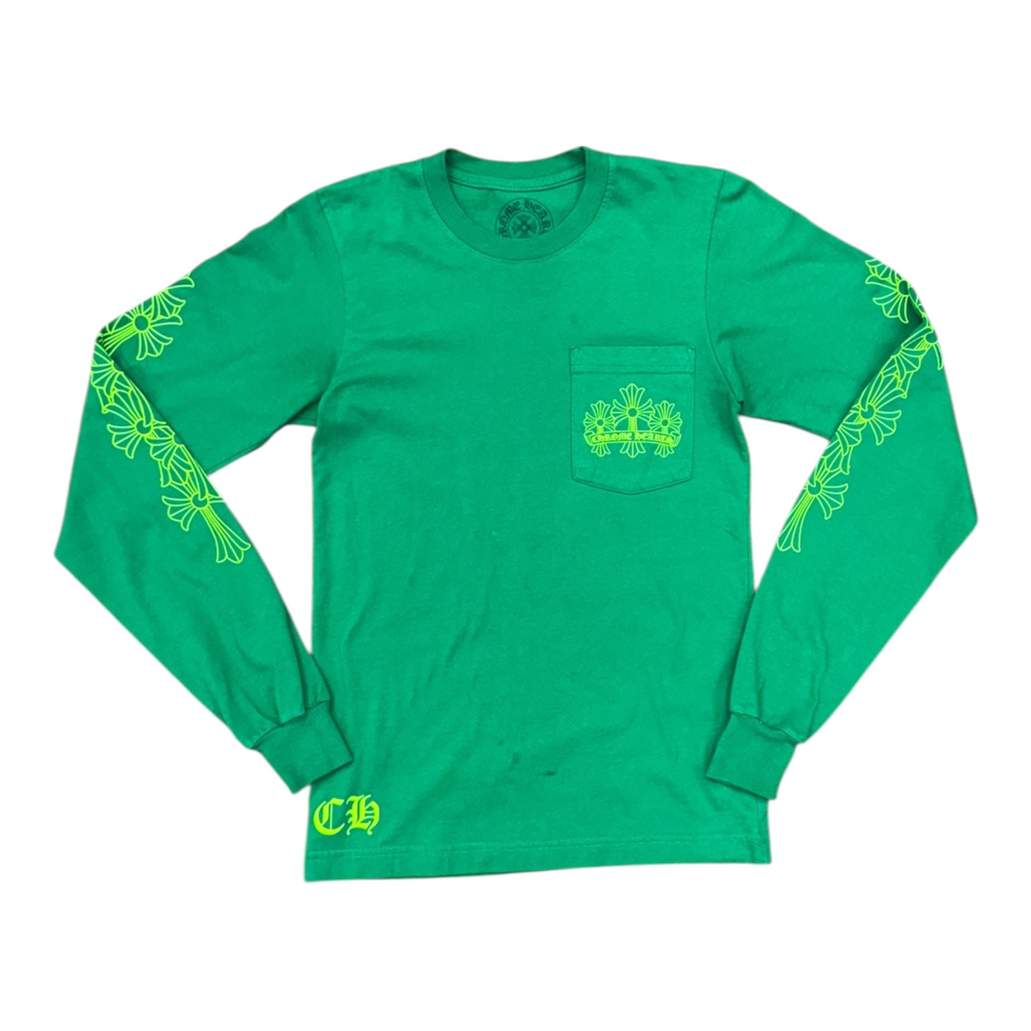 Chrome Hearts Cemetery Cross L/S (Green) - Preowned