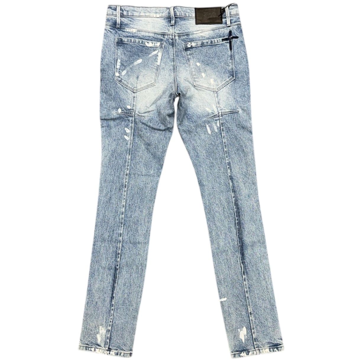 RTA Clayton Light Paint Skinny Jeans (Light Blue)