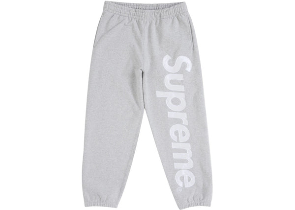 Supreme Satin Appliqué Sweatpant (FW25) Heather Grey