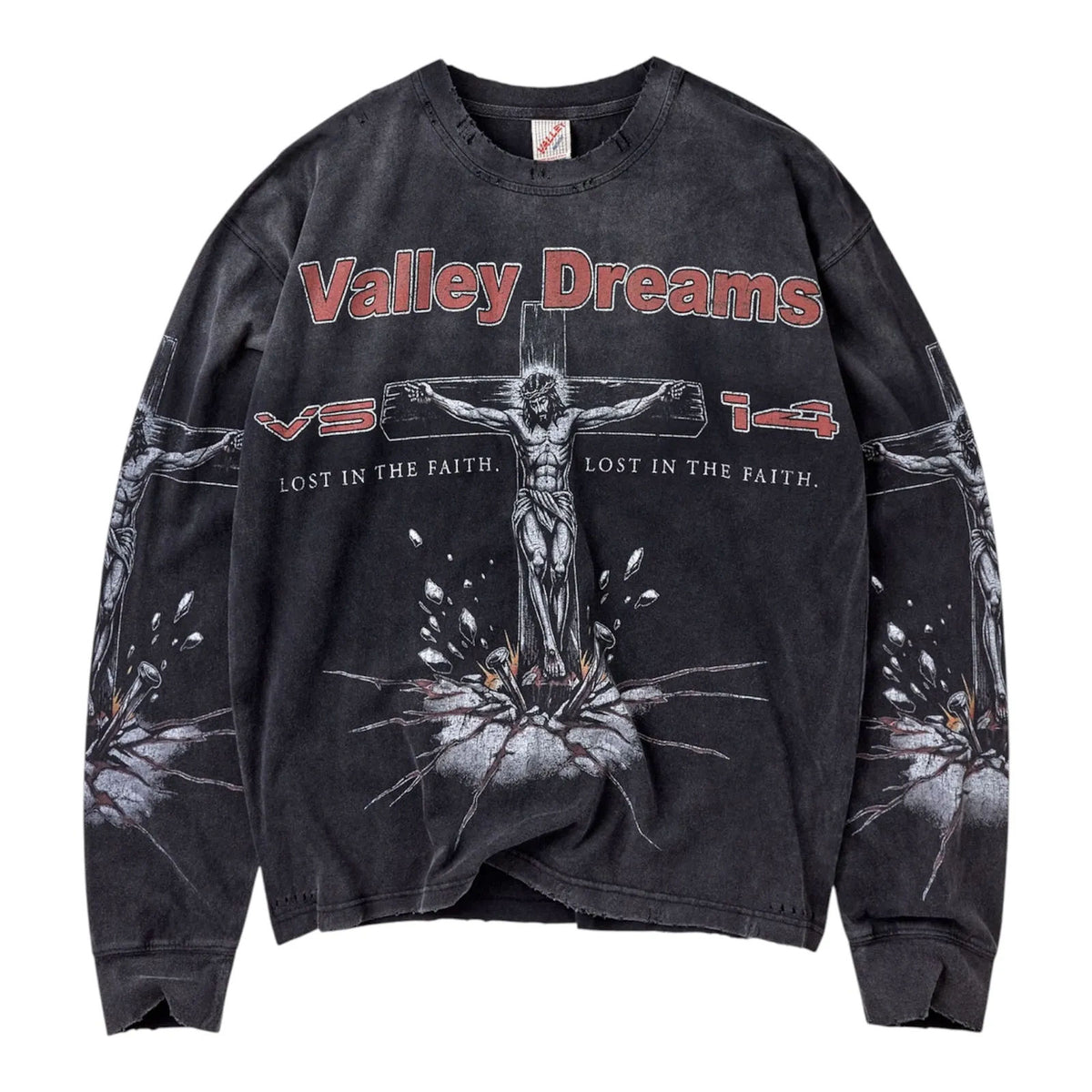 Vale Forever Concrete Cross Long Sleeve Tee (Black)
