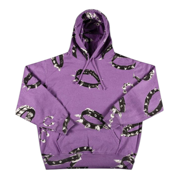 Supreme Studded Collars Hooded Sweatshirt Violet