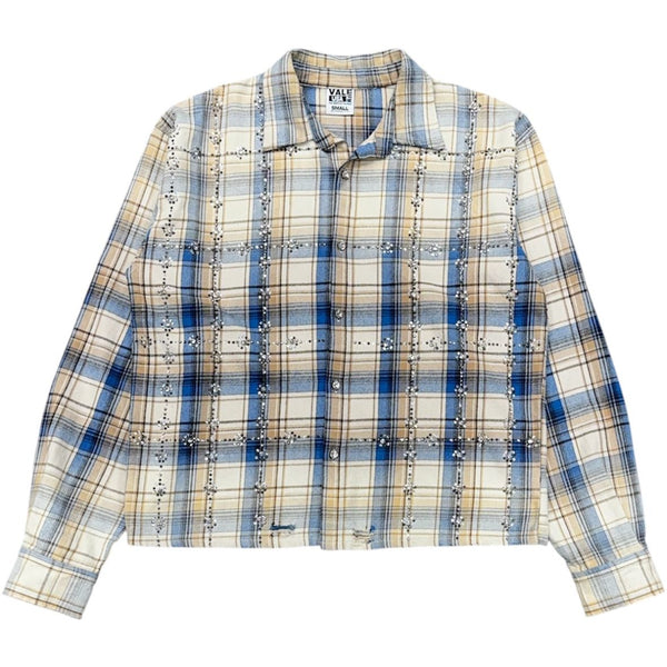 Vale Flannel (Cream/Blue) - Preowned