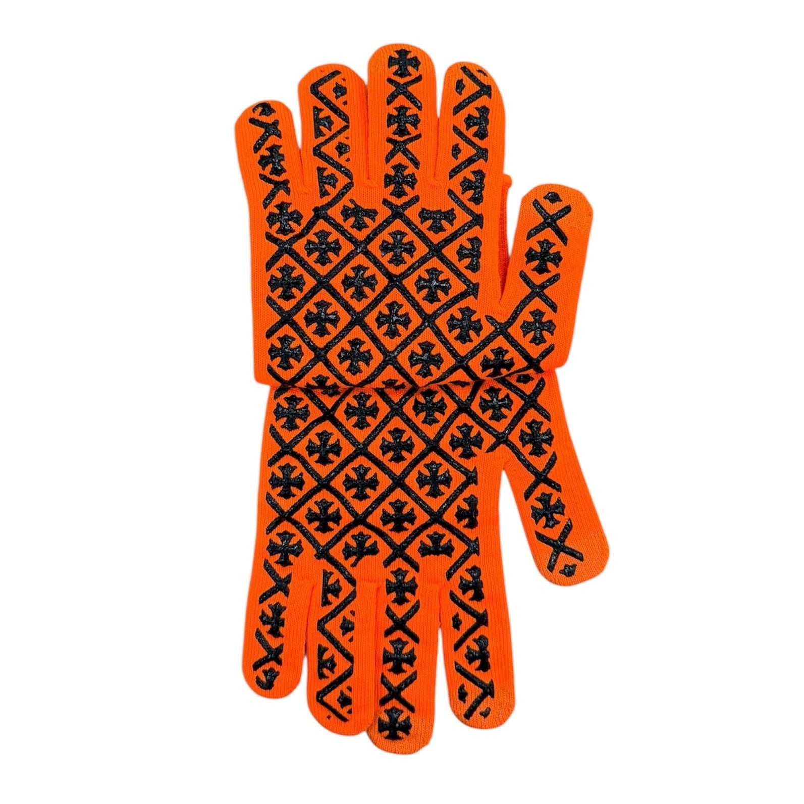 Chrome Hearts Gloves Neon Orange