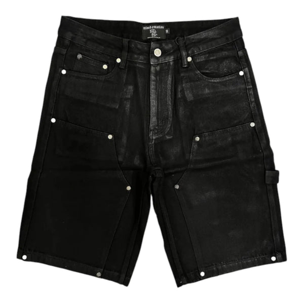 Mixed Emotion Worker Wax Shorts (Black)