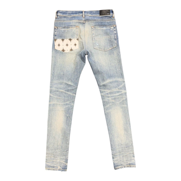 Amiri Micro Starburst Denim (White/Blue) - Preowned