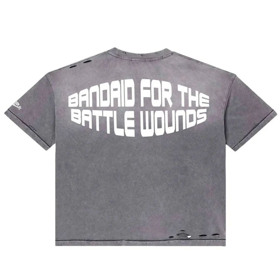 Roughplay Rhinestone Tee (Grey) - Preowned
