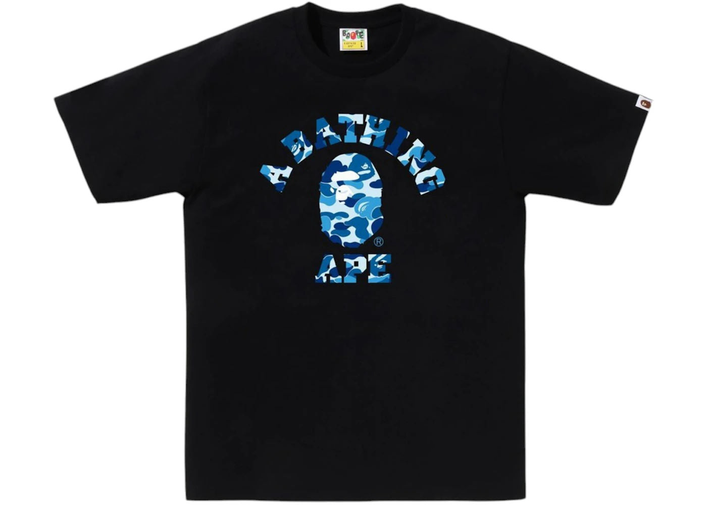 BAPE ABC Camo College (SS25) Tee Black/Blue - Preowned