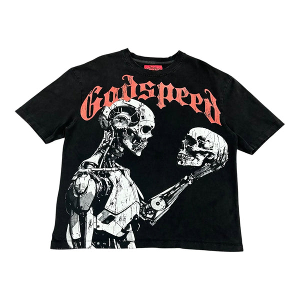 Godspeed Mankind vs AI III Tee Black/Red - Preowned