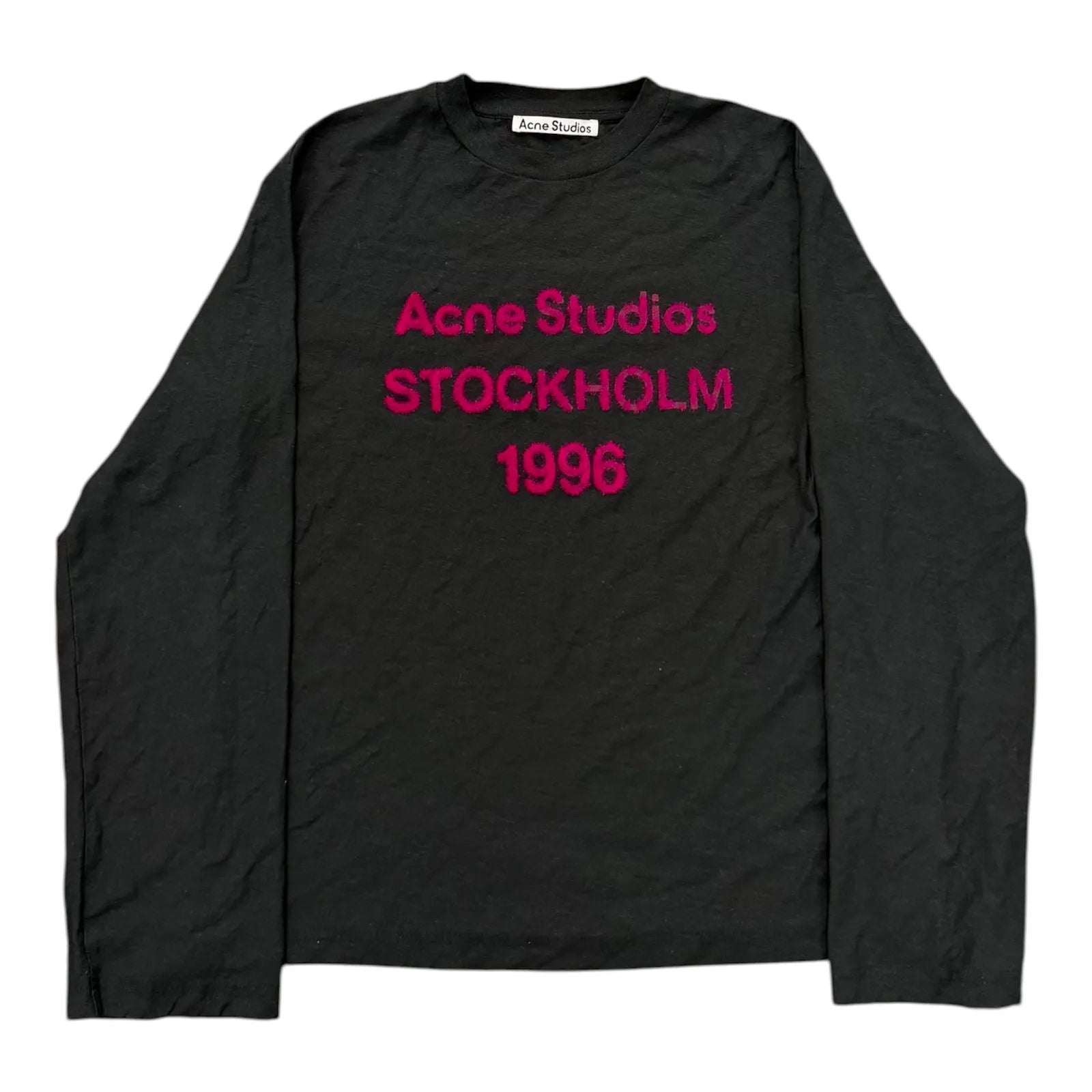 Acne Studios 1996 Logo Longsleeve (Black/Pink) - Preowned