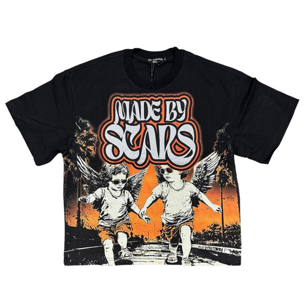 Mixed Emotion Twin Rhinestone Tee (Black)