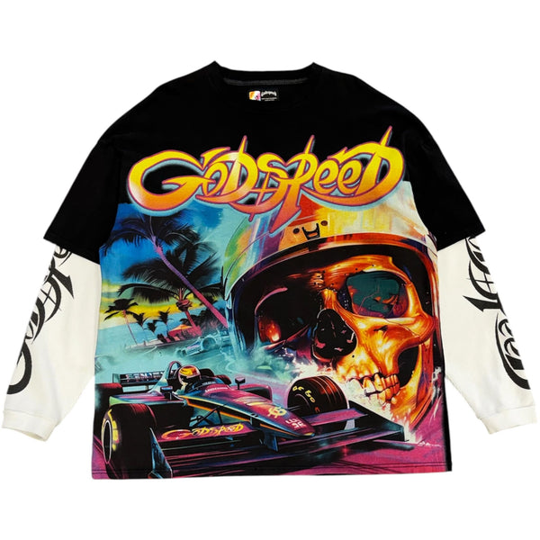 Godspeed F1 Dreams Layered L/S Tee (Black) - Preowned