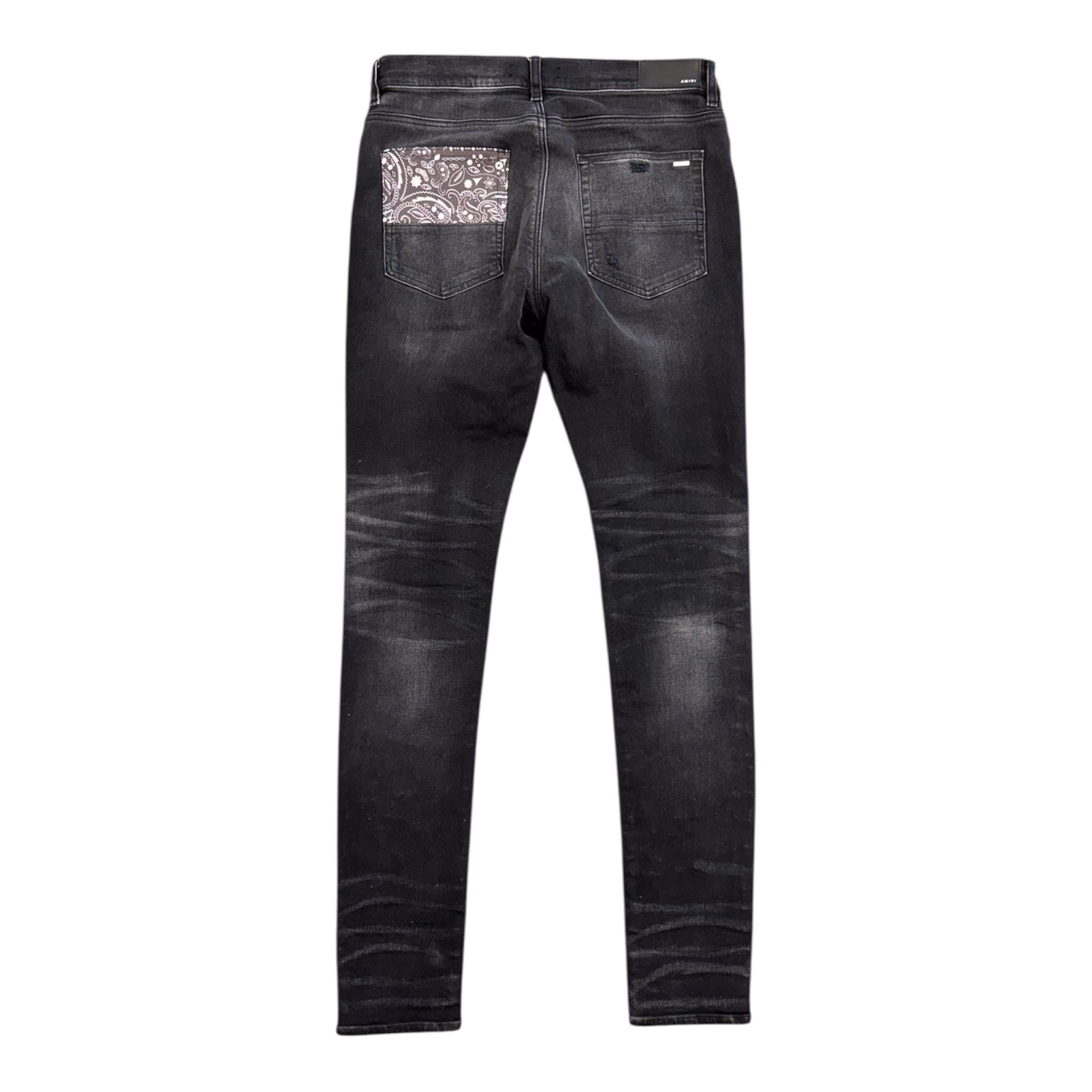 Amiri Bandana Denim (Grey) - Preowned