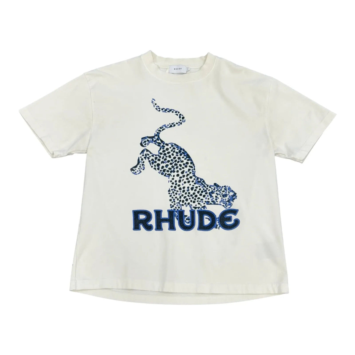 Rhude Leopard T-Shirt White - Preowned