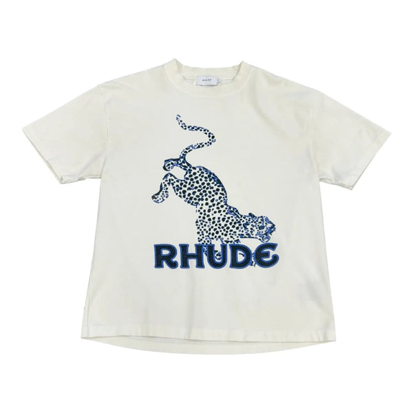Rhude Leopard T-Shirt White - Preowned