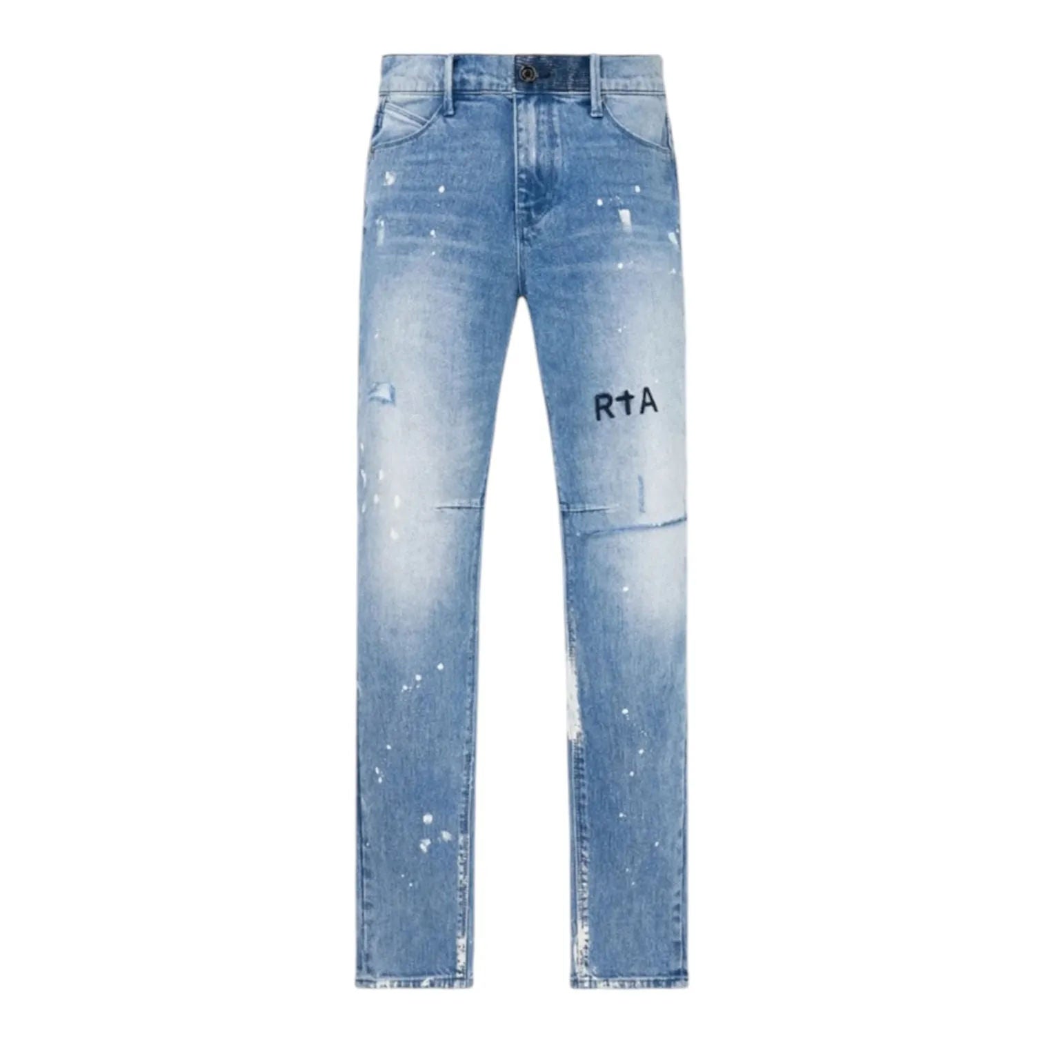 RTA Clayton Distressed Paint Splatter Jean (Blue) - Preowned