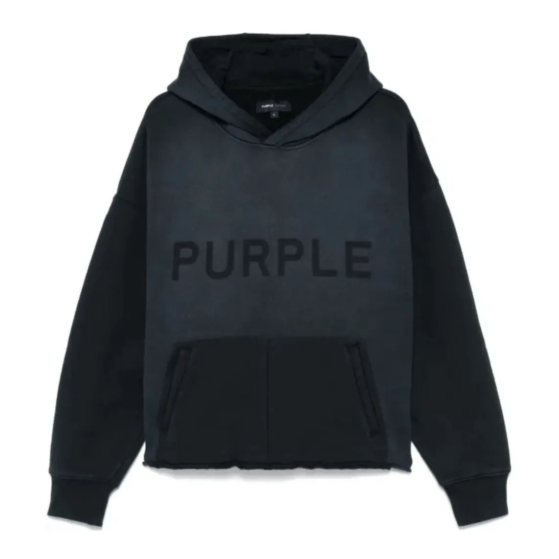 Purple Brand Shadow Wordmark Hoodie (Black) - Preowned