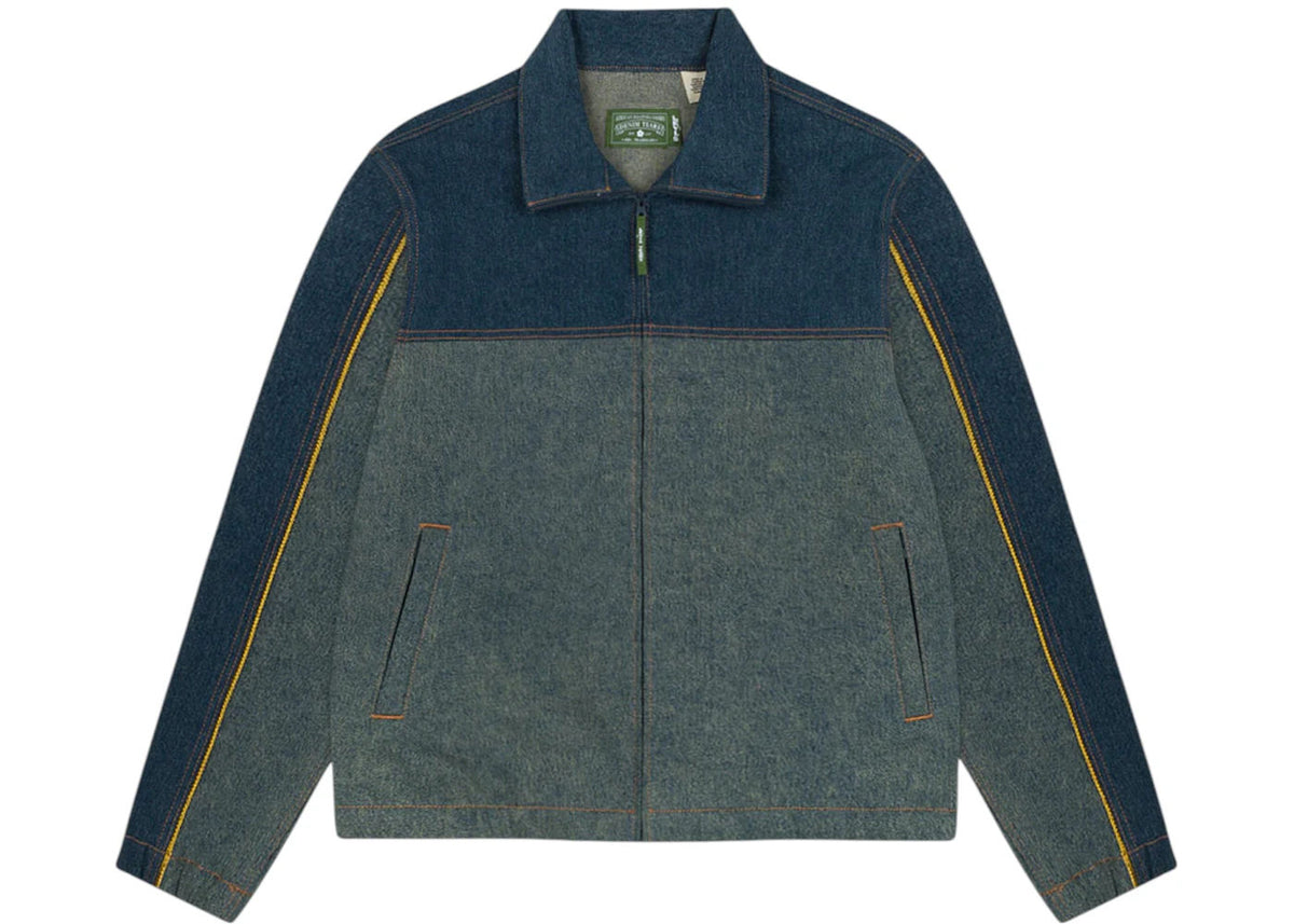 Denim Tears Cotton Fleur De-Lis Denim Track Jacket (Multicolor)