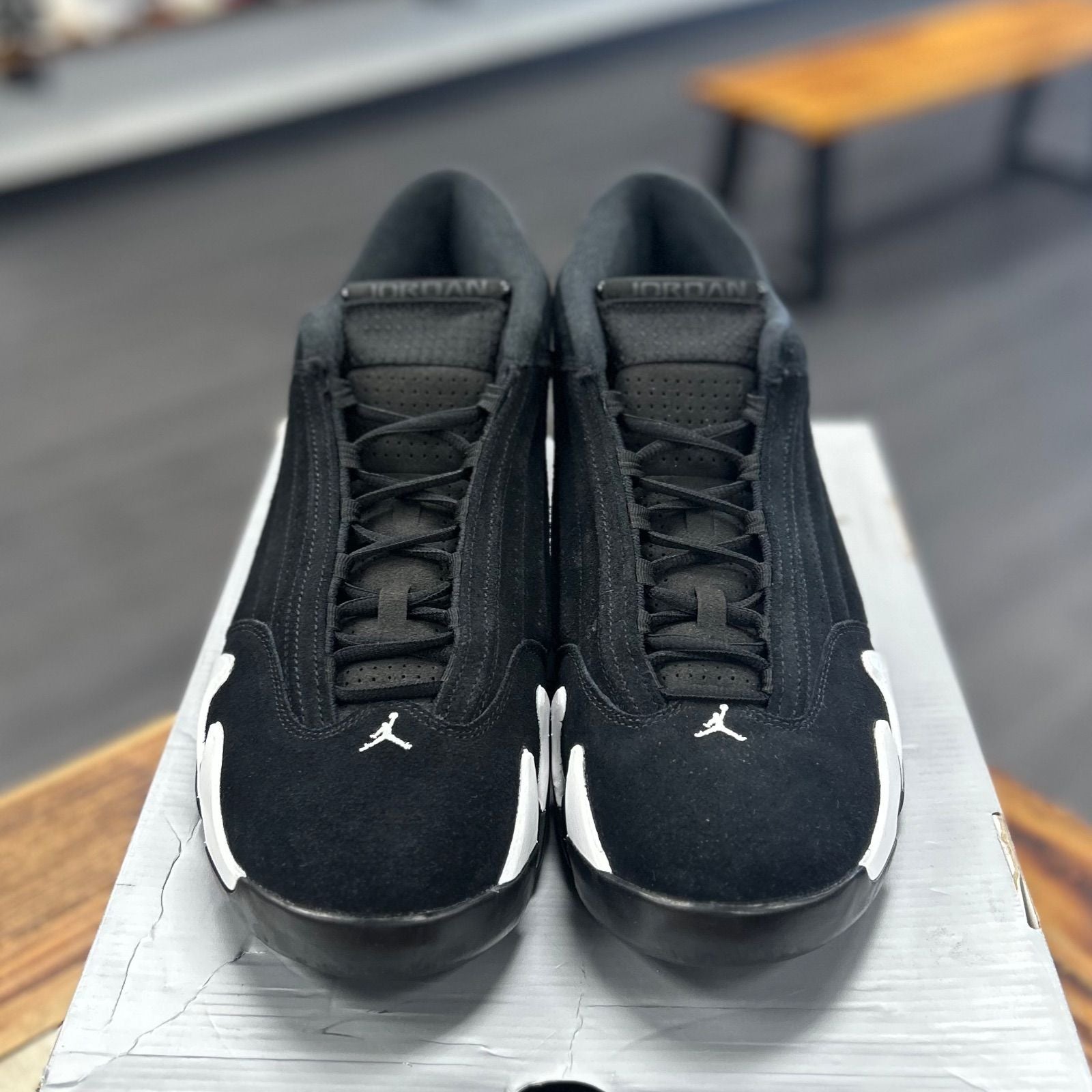 Jordan 14 Retro Black White - Preowned