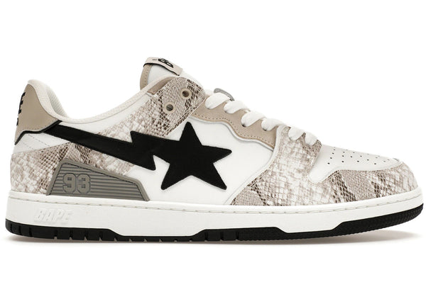 A Bathing Ape Sk8 Sta #1 Beige Snakeskin - Preowned