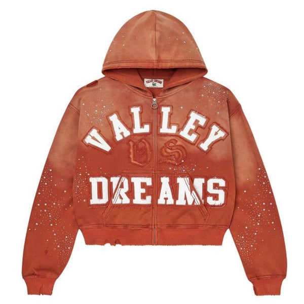 Vale Forever Classico Zip Up Hoodie (Orange)