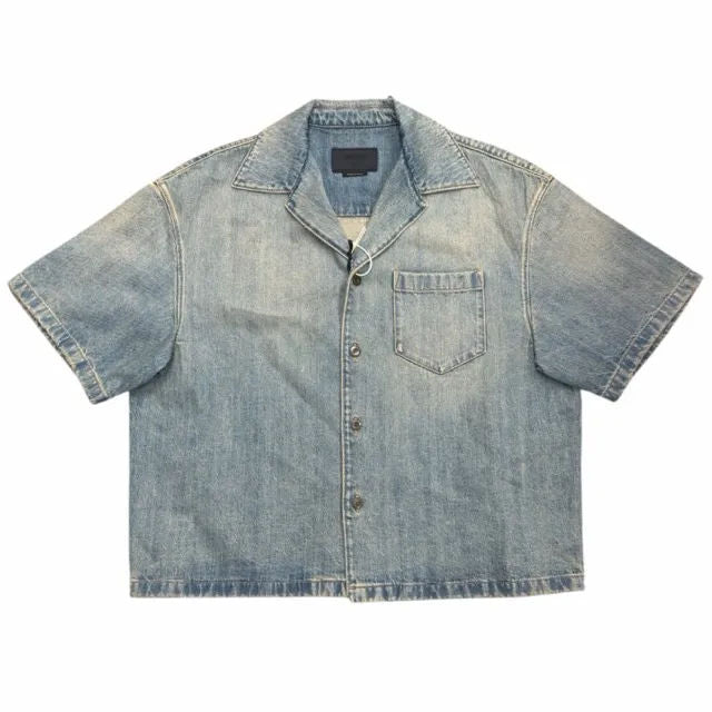 Prada Denim Bowling Shirt (Navy)