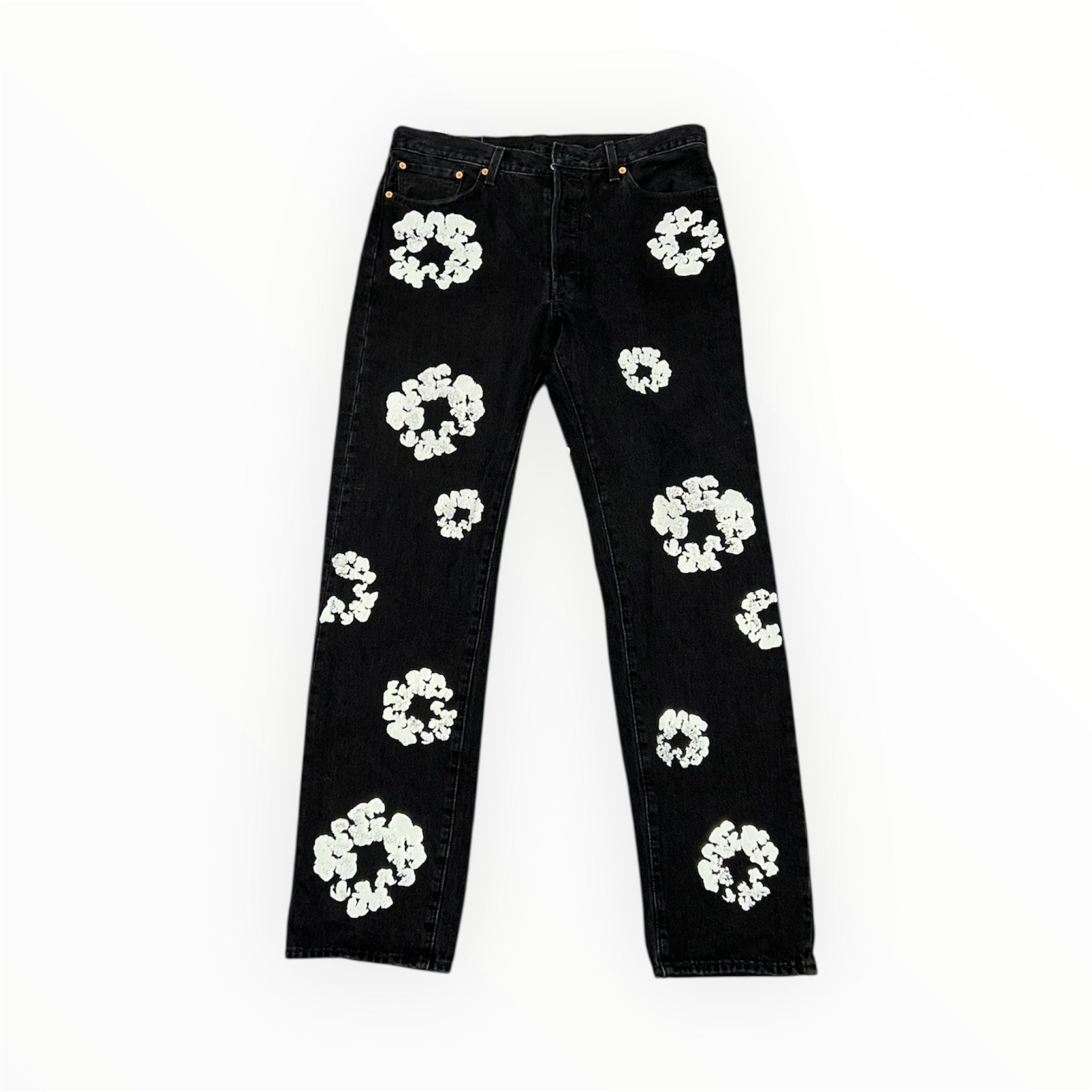 Denim Tears x Levi's Cotton Wreath Jean Black - Preowned