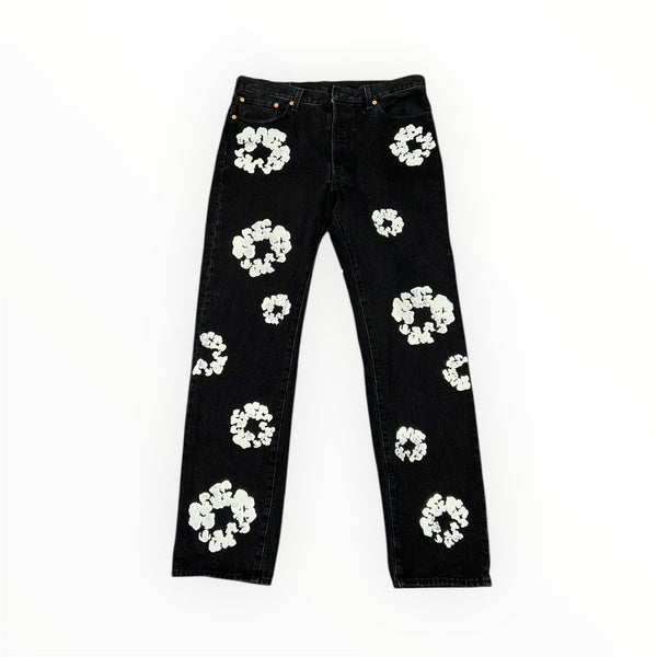 Denim Tears x Levi's Cotton Wreath Jean Black - Preowned
