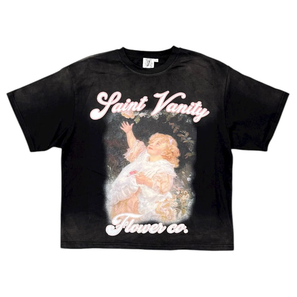 Saint Vanity Flower Girl Tee (Washed Black)