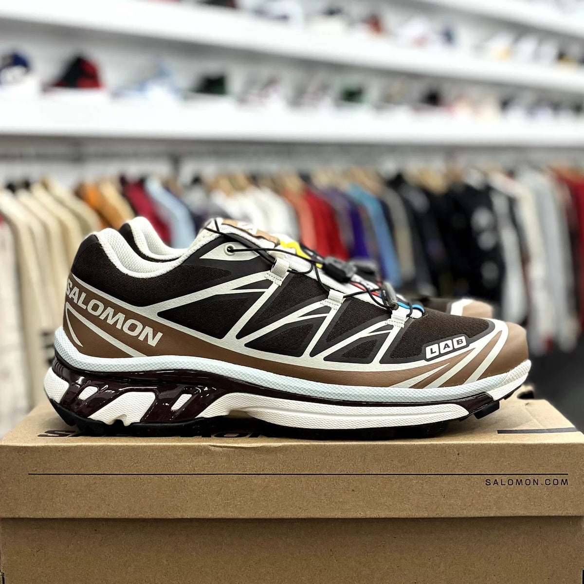 Salomon XT-6 Black Coffee Burro Bitter Chocolate - Preowned