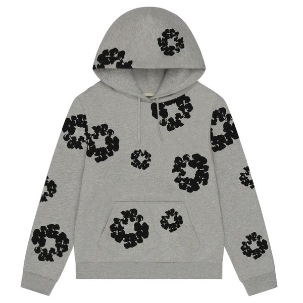Denim Tears Black Cotton Wreath Hoodie (Grey)
