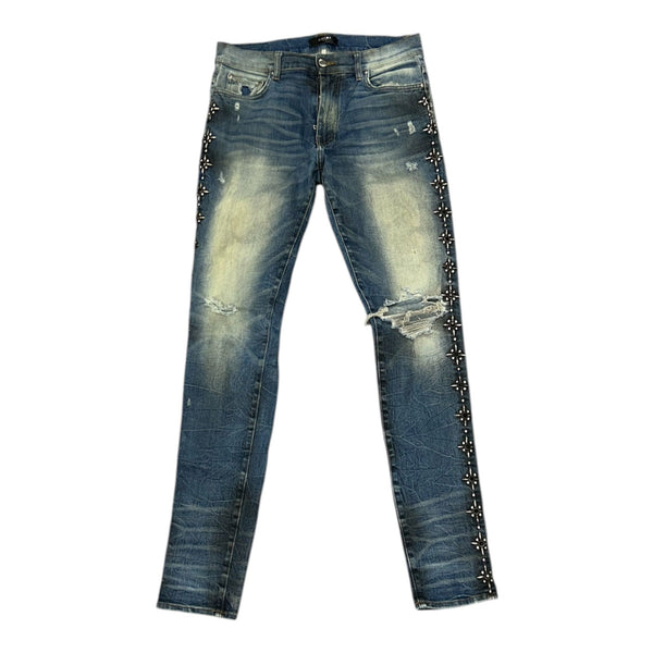 Amiri Side Studded Jeans (Indigo) - Preowned