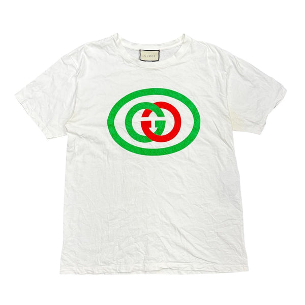 Gucci GG Logo Tee (White) - Preowned