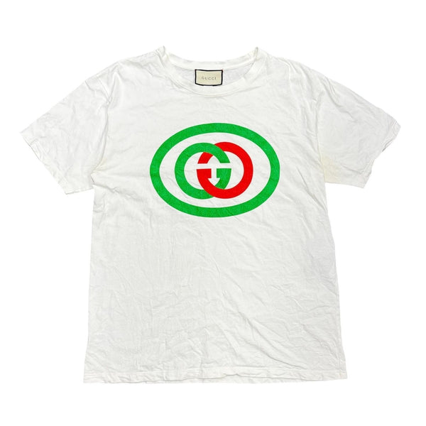 Gucci GG Logo Tee (White) - Preowned