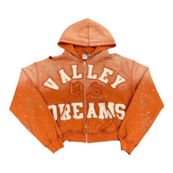Vale Forever Classico Zip Up Hoodie Orange - Preowned
