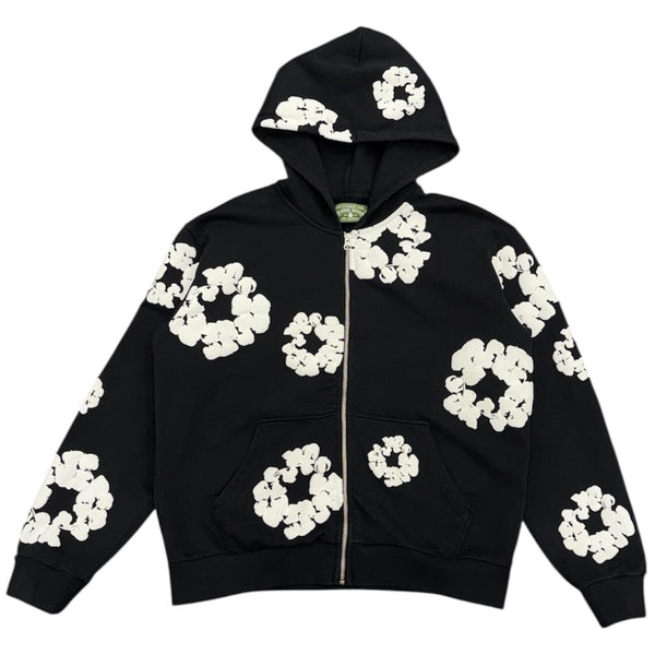 Denim Tears Cotton Wreath Zip Hoodie Black - Preowned