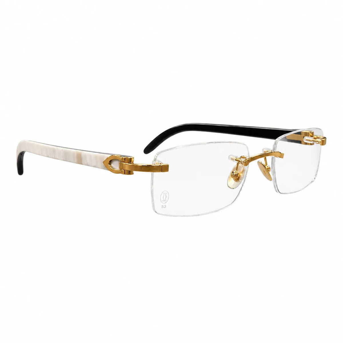 Cartier Buffalo Horn Sticks Sunglasses (Clear Lenses)