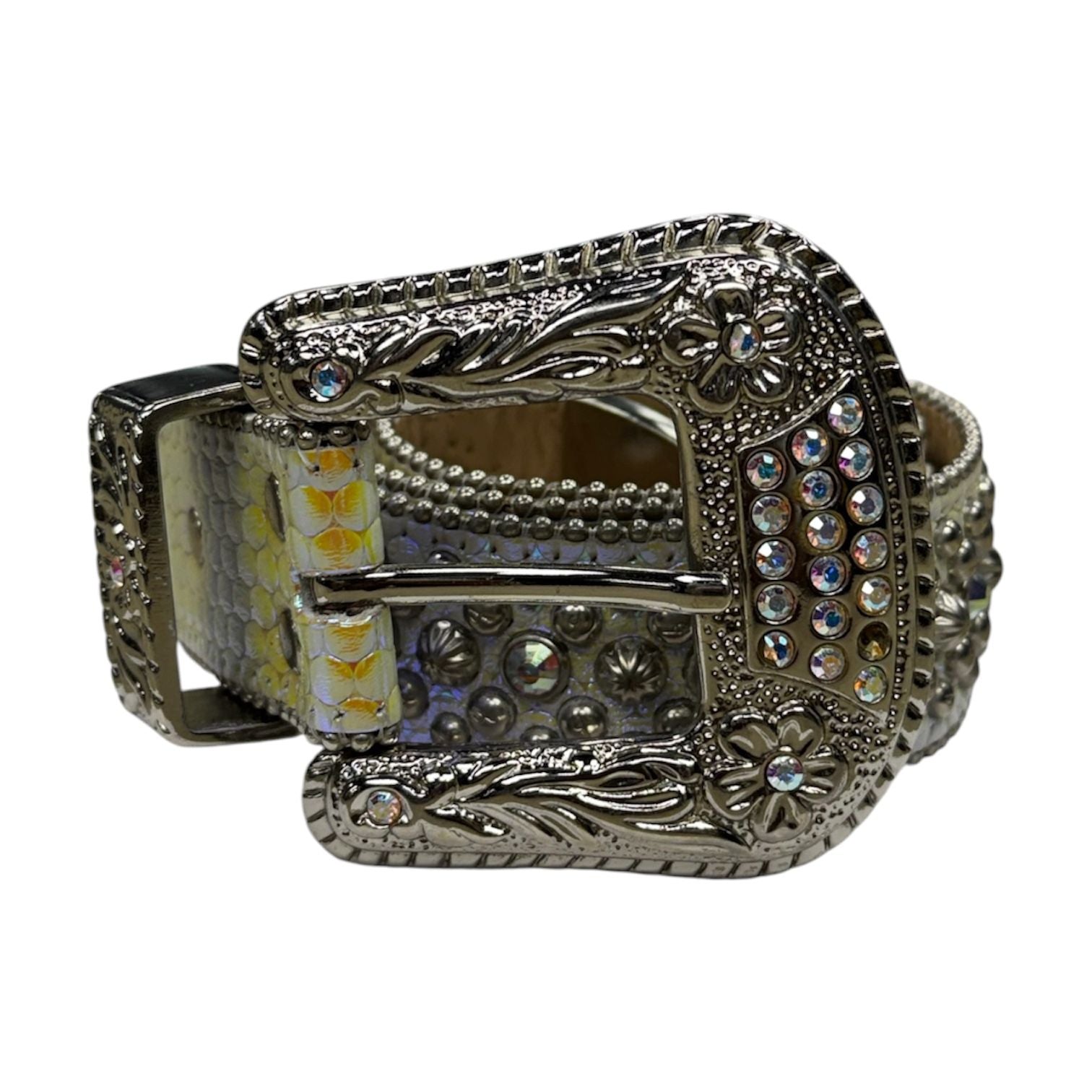 B.B. Simon Python Crystal Belt (Iridescent) - Preowned