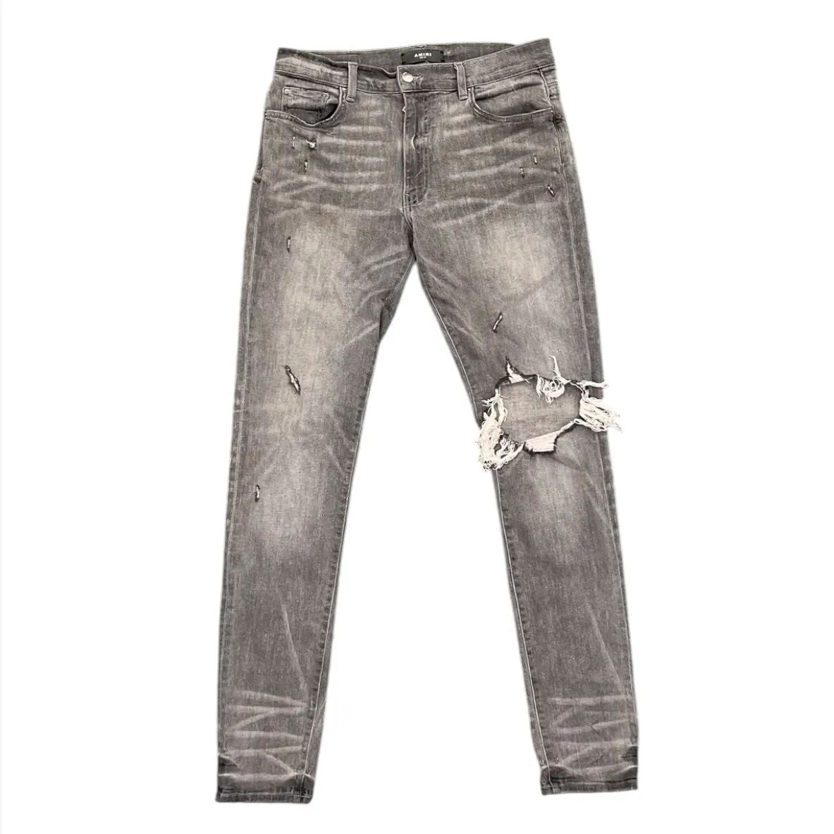Amiri Broken Distressed Jean (Ash Grey) - Preowned