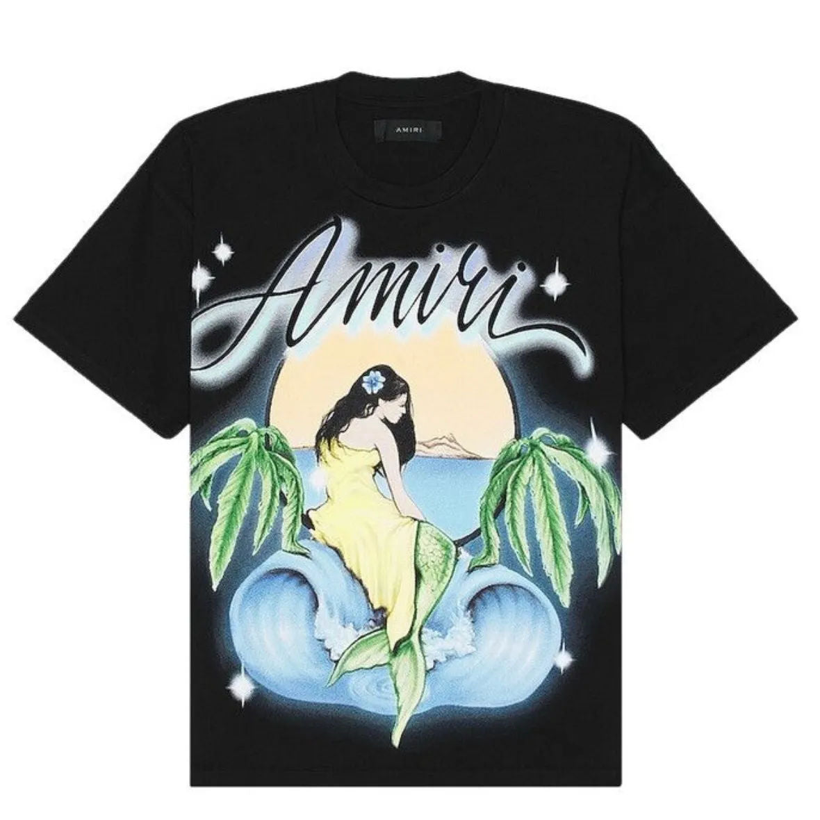 Amiri Oversized Mermaid Tee (Black) - Preowned