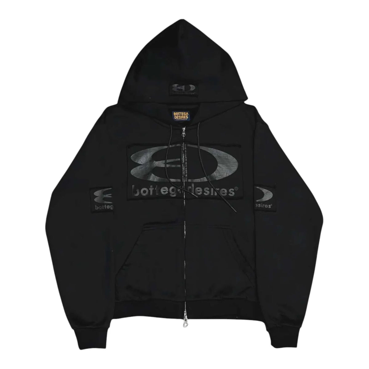 Bottega Desires Tech Zip Up Hoodie (Black) - Preowned