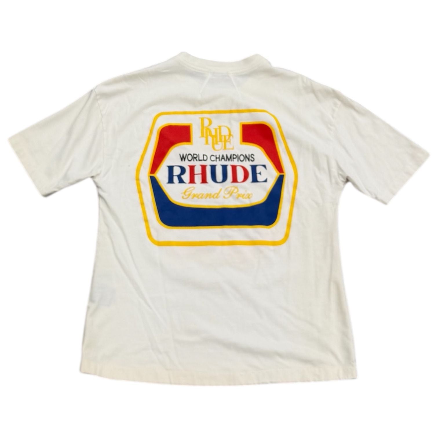 Rhude Grand Prix Tee (Cream) - Preowned