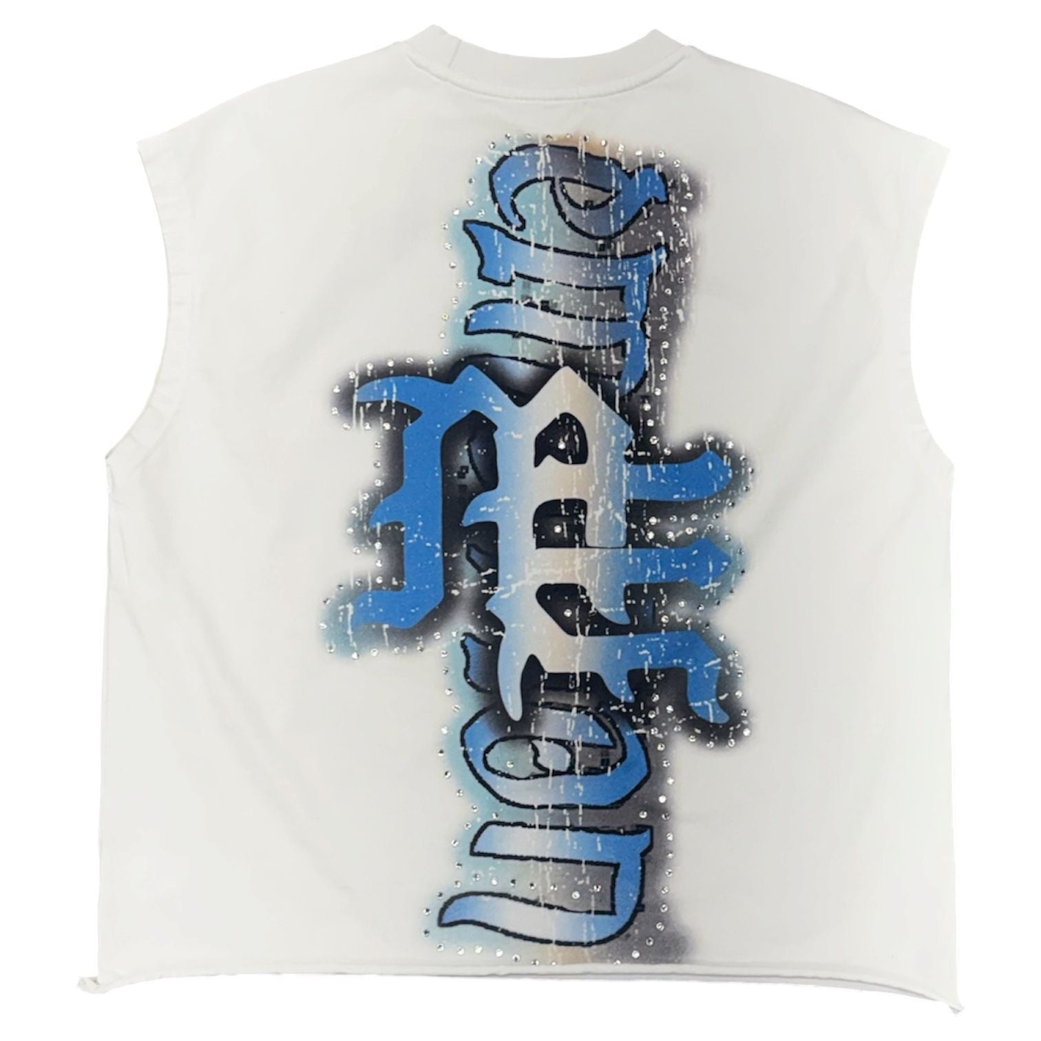Mixed Emotion Angel Sleeveless Tee (White) - Preowned