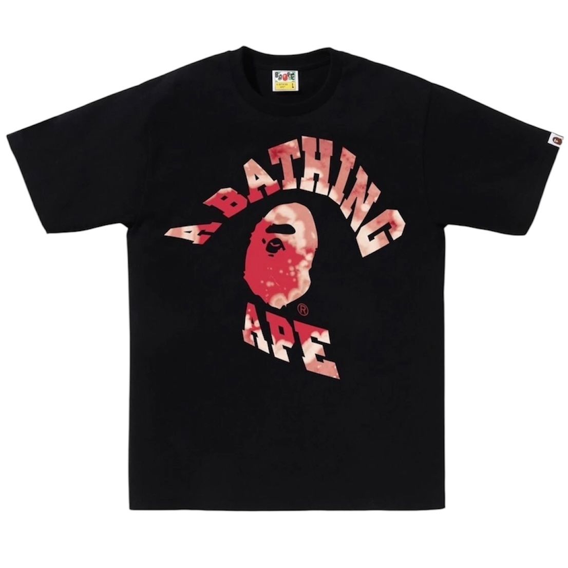 Bape Tie Dye Twist College Tee (Blak)