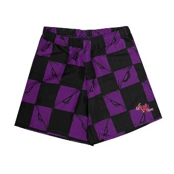 Matty Boy 99 Eyes Nylon Shorts (Black/Purple)