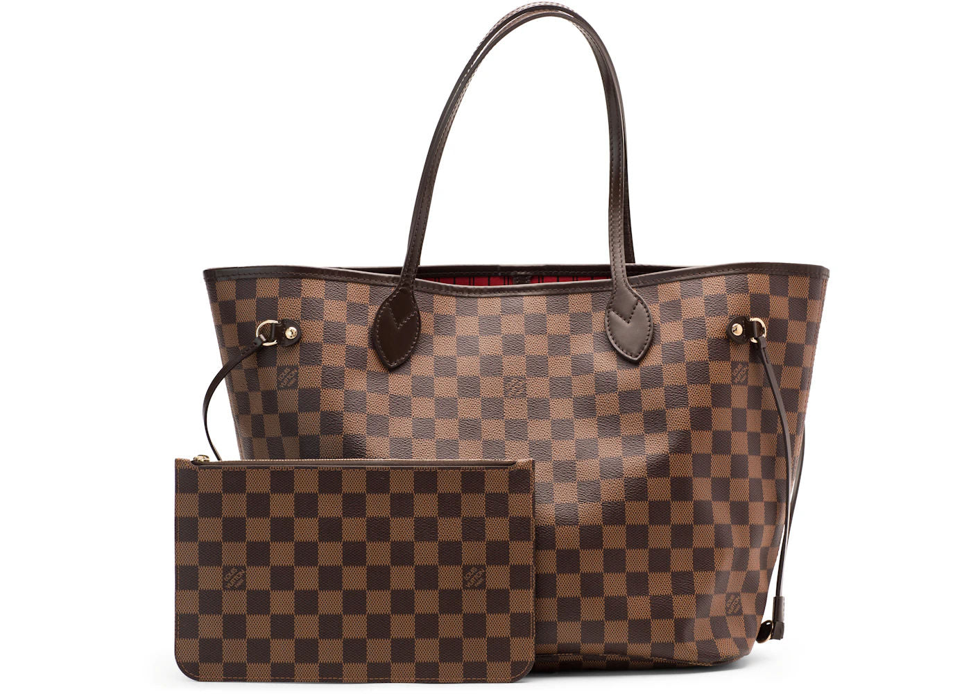 Louis Vuitton Neverfull Damier Ebene MM Cerise Lining - Preowned