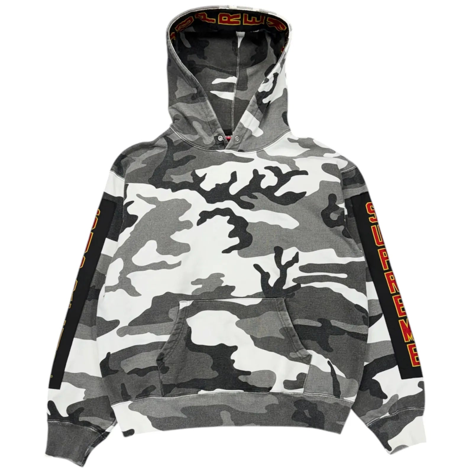 Supreme Woven Patches Hoodie (Snow Camo) - Preowned