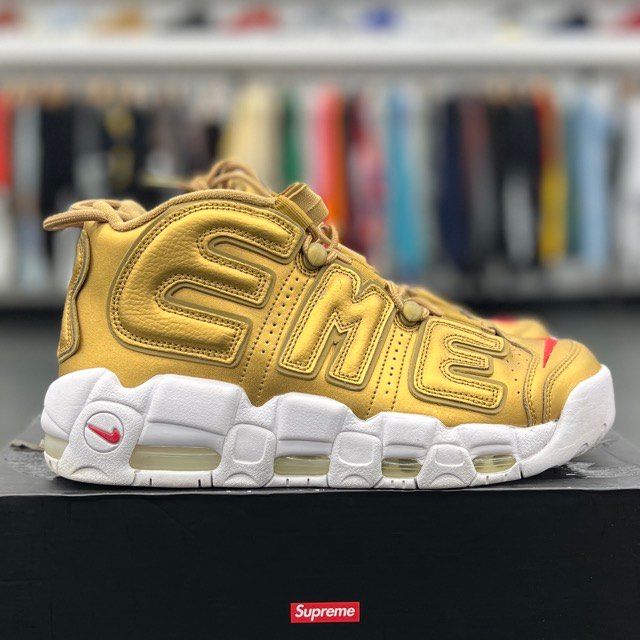 Nike Air More Uptempo Supreme Suptempo Gold - Preowned