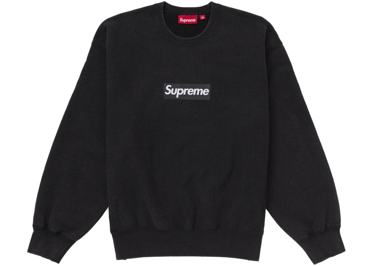 Supreme Washed Box Logo Crewneck Black - Preowned