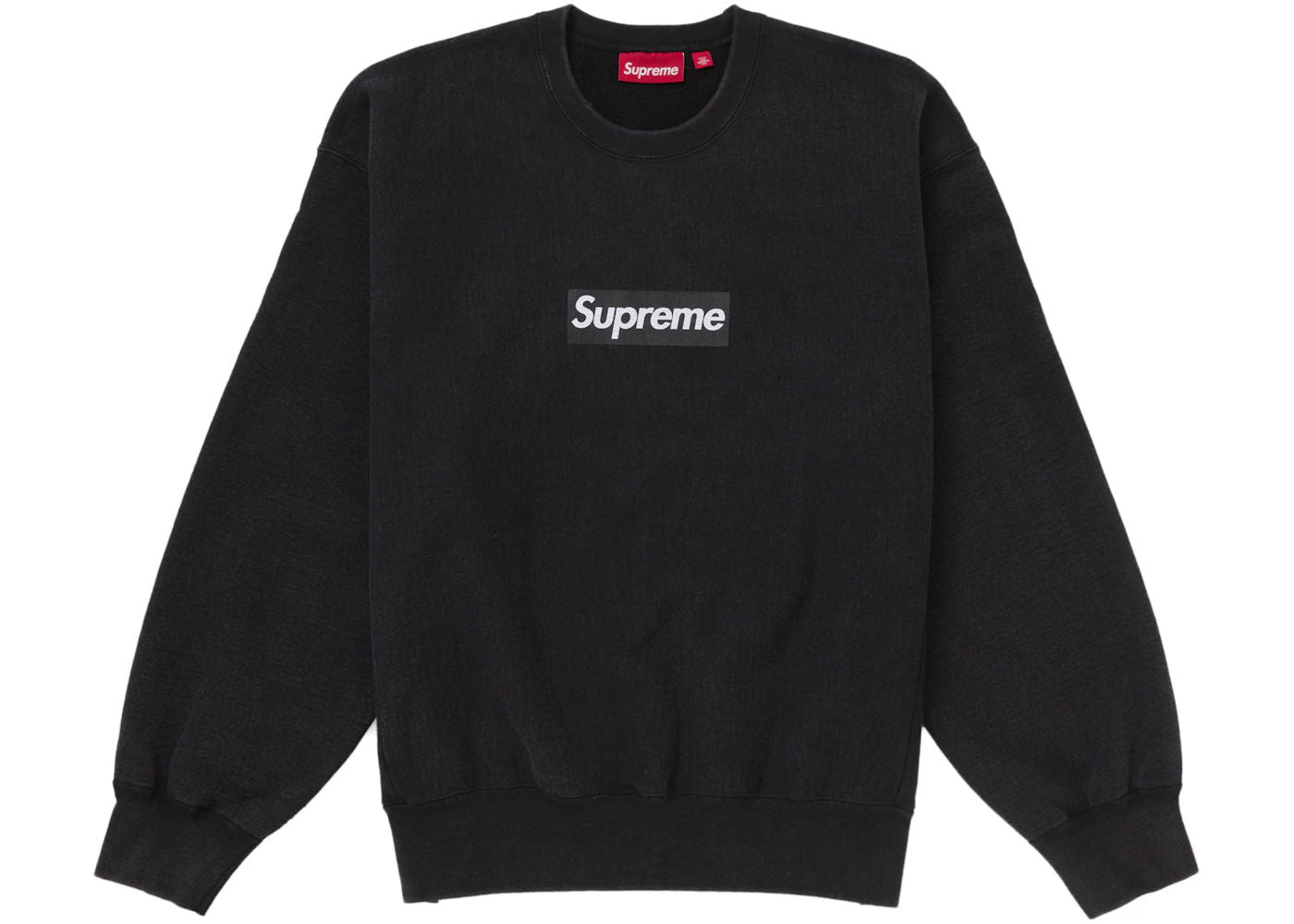 Supreme Washed Box Logo Crewneck Black