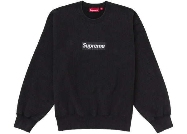 Supreme Washed Box Logo Crewneck Black